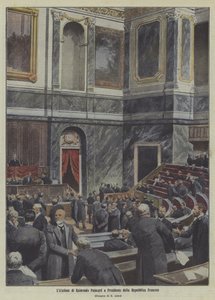 Elezione di Raymond Poincare a Presidente della Francia (litografia a colori) da Italian School