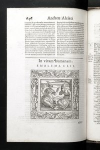 Emblema 152, In Vitam Humanum, da Emblemata di Andrea Alciato, Padova, Petro Paulo Tozzi da Italian School