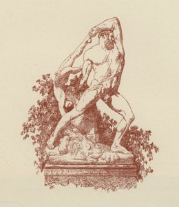 Ercole e Lica del Canova (litho) da Italian School