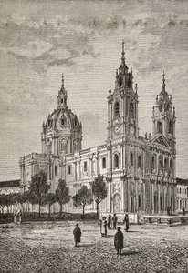 Basilica Estrela, Lisbona, Portogallo (incisione)