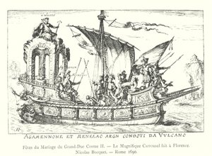 Feste del matrimonio del Granduca Cosimo II, Il magnifico carosello fatto a Firenze, Nicolas Bocquet, Roma 1690 (incisione) da Italian School