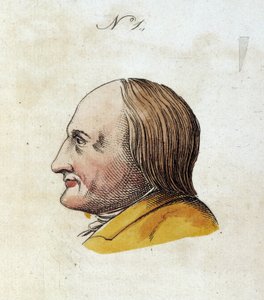 Figura numero 1 che rappresenta il volto di un uomo in "Il Lavater portatile: o Sia compendio dell
