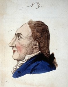 Figura numero 9 che rappresenta il volto di un uomo in "Il Lavater portatile: o Sia compendio dell