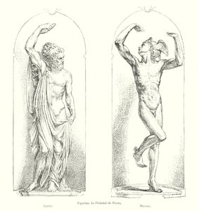 Figurine del Piedistallo del Perseo, Giove, Mercurio da Italian School