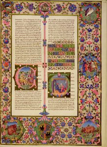 Fol.212r Libro di Tobia, dalla Bibbia di Borso d