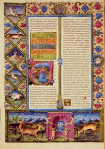 Apertura del libro di Geremia, dalla Bibbia di Borso d
