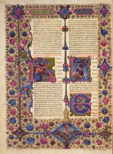 Apertura del Libro del Profeta Baruc, dalla Bibbia di Borso d