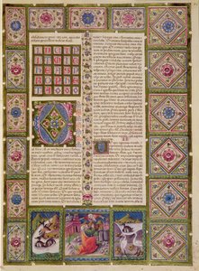 Apertura del Libro del Profeta Michea, dalla Bibbia di Borso d