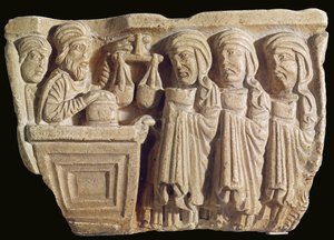 Fonte raffigurante un venditore di unguenti