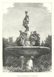 Fontana di Jean de Bologne nei Giardini di Boboli (incisione) da Italian School