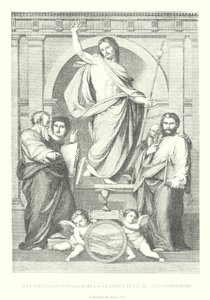 Fra Bartolommeo della Porta, Cristo e i quattro evangelisti, Collezione del Palazzo Pitti (incisione) da Italian School