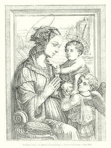 Fra Filippo Lippi, La Madonna e il Divino Bambino, Collezione di Firenze, Palazzo Pitti da Italian School