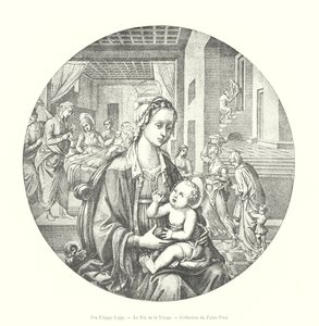 Fra Filippo Lippi, la vita della Vergine, Collezione del Palazzo Pitti (incisione)