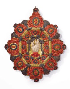 Cornice con rilievo della Vergine e del Bambino, Trapani, fine XVII secolo