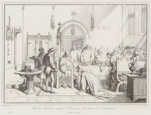Francesco Dandolo supplica Clemente V di togliere la scomunica da Italian School