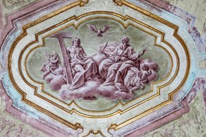 Volta affrescata della cripta absidale posteriore della cattedrale da Italian School