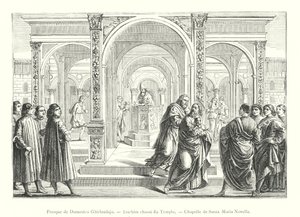 Affresco di Domenico Ghirlandaio, Gioacchino cacciato dal Tempio, Cappella di Santa Maria Novella da Italian School