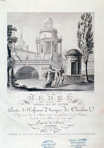 Frontespizio della partitura musicale di Medea (scena 3), opera di Luigi Cherubini da Italian School