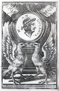 Frontespizio della Farsaglia di Lucano, edizione pubblicata nel 1663 da Italian School