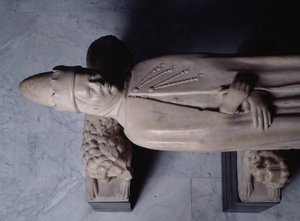 Monumento funerario del primo doge di Genova Simone Boccanegra, dettaglio (Scultura in marmo)