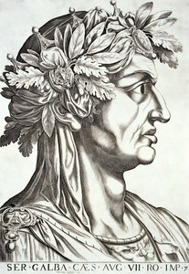 Galba Cesare (3 a.C.-69 d.C.), 1596 da Italian School