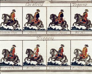 Quadro generale delle truppe del Re Vittorio Amedeo III di Sardegna nel 1780 (dettaglio)