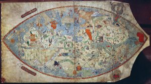 Mappa del mondo genovese, disegnata da Toscanelli da Italian School