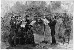Giuseppe Verdi che dirige la Messa da Requiem all