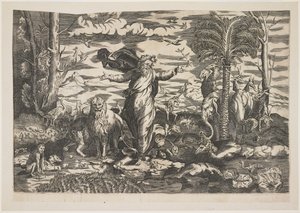Dio crea gli animali, c.1550
