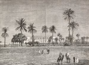 Palazzo del Governatore, dove risiedeva il Generale Gordon, Khartoum, Sudan, incisione di Cairoli da L