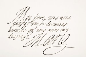 Scrittura e firma di Maria de