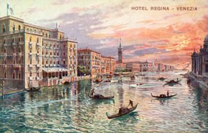 Hotel Regina, Venezia (litografia a colori) da Italian School