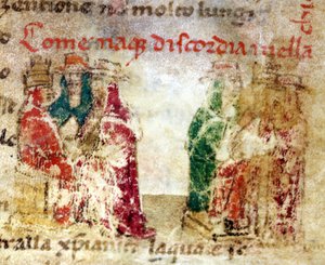 Come nacque la discordia nella Chiesa di Roma (Scisma) tra il 1378 e il 1417: manoscritto del XIV secolo - in 