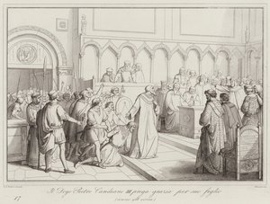 Il Doge Pietro Candiano III prega grazia per suo figlio, 958 da Italian School