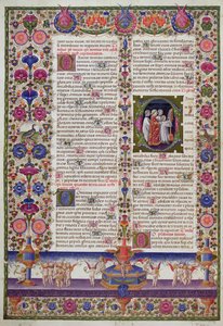 Pagina illuminata dal Libro dei Salmi, dalla Bibbia di Borso d