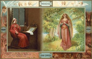 Illustrazione per la Divina Commedia di Dante (litografia a colori) da Italian School