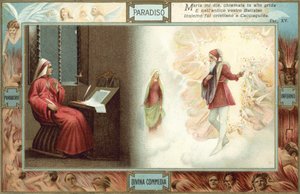 Illustrazione per la Divina Commedia di Dante (litografia a colori) da Italian School