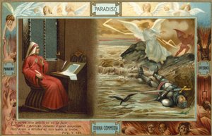 Illustrazione per la Divina Commedia di Dante (litografia a colori) da Italian School