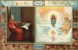 Illustrazione per la Divina Commedia di Dante (litografia a colori) da Italian School