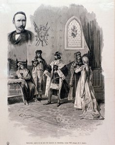 Illustrazione di Pierre Gringoire, opera di Antonio Scontrino da Italian School