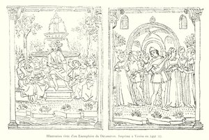 Illustrazione tratta da un esemplare del Decameron, stampato a Venezia nel 1492, I (incisione)