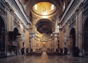 Vista interna della chiesa del Gesù a Roma