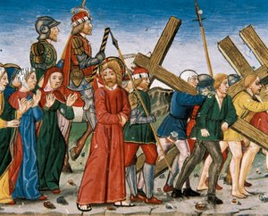 Gesù conduce al Calvario e le Sante Donne sulla via da Italian School