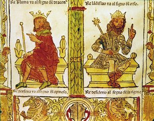 Re Porsenna e Re Desiderio, dal Libro del Destino di Lorenzo Spirito Gualtieri da Italian School