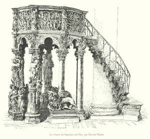 La Chaire du Baptistere de Pise, par Niccolo Pisano da Italian School