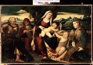 La Sacra Famiglia con San Giovanni Battista da Italian School