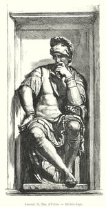 Lorenzo II, Duca di Urbino, Michelangelo (incisione)