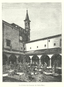 Il chiostro del convento di San Marco da Italian School