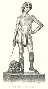 Il David di Verrocchio, al Bargello (incisione)