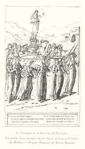 Il trionfo della castità, di Petrarca, fac-simile di un